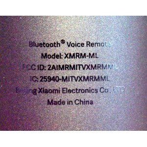 CONTROL REMOTO ORIGINAL NUEVO PARA TV XIAOMI / GOOGLE TV / CON COMANDO DE VOZ / NUMERO DE PARTE XMRM-ML / 2AIMRMITVXMRMML / 25940-MITVXMRMML / SRC-4018 / D79C100256AC6 / 00128/054042701915 / MODELO L50M8-A2LA / L50M8A2LA